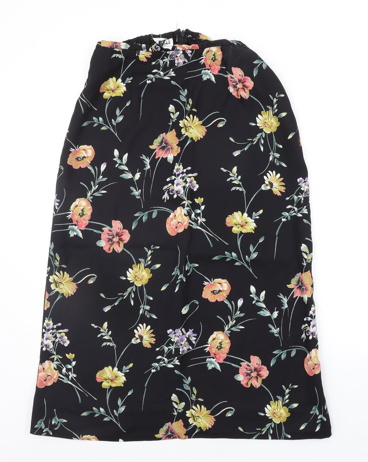 Leslie Fay Womens Blue Floral  A-Line Skirt Size 8