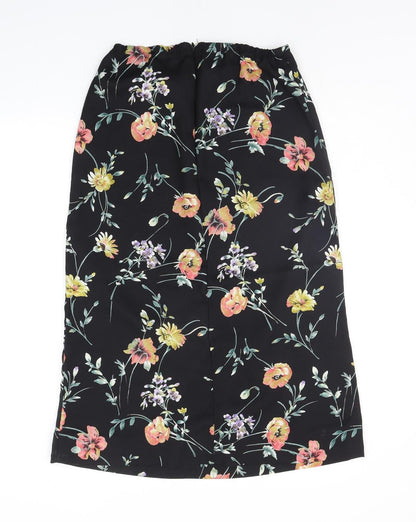 Leslie Fay Womens Blue Floral  A-Line Skirt Size 8