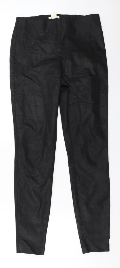 Womens UK Size 38 H&M Regular Fit Capri Black Trousers
