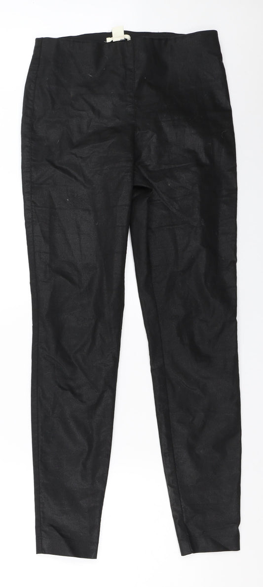 Womens UK Size 38 H&M Regular Fit Capri Black Trousers