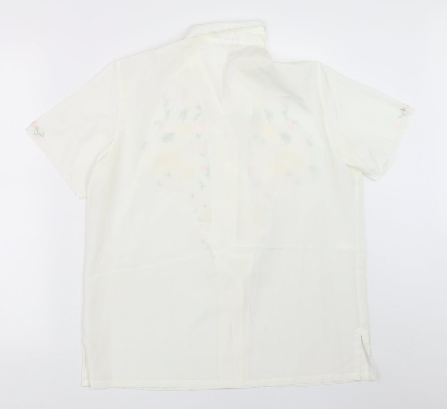 Rose Brand Womens White   Basic Button-Up Size 40