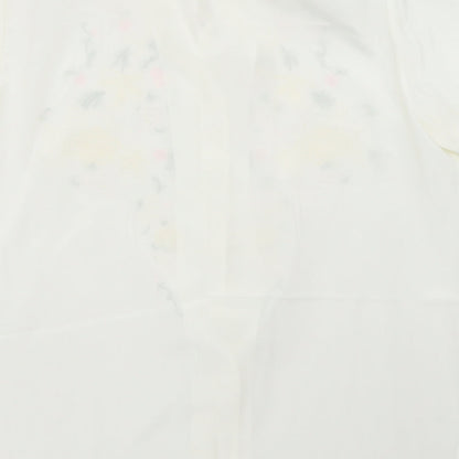 Rose Brand Womens White   Basic Button-Up Size 40