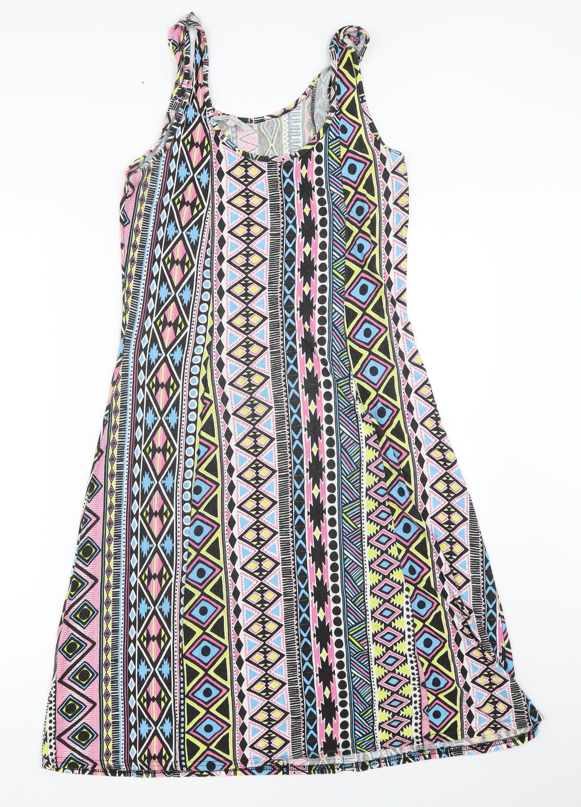 Peacocks Womens Pink Geometric  Trapeze & Swing  Size 10