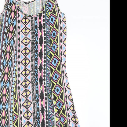 Peacocks Womens Pink Geometric  Trapeze & Swing  Size 10