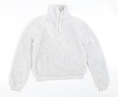 Topshop Womens Grey   Henley Sweatshirt Size 8