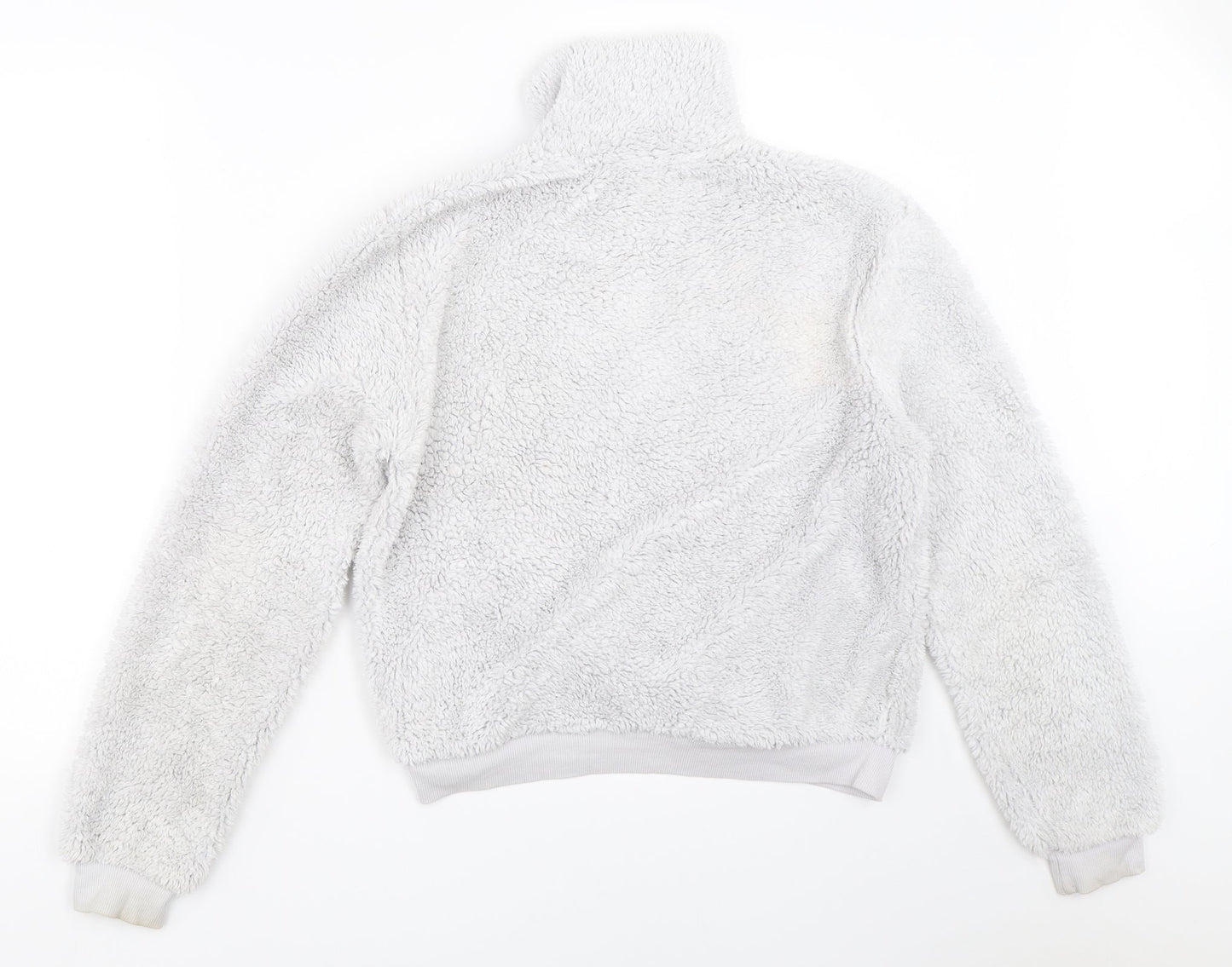 Topshop Womens Grey   Henley Sweatshirt Size 8