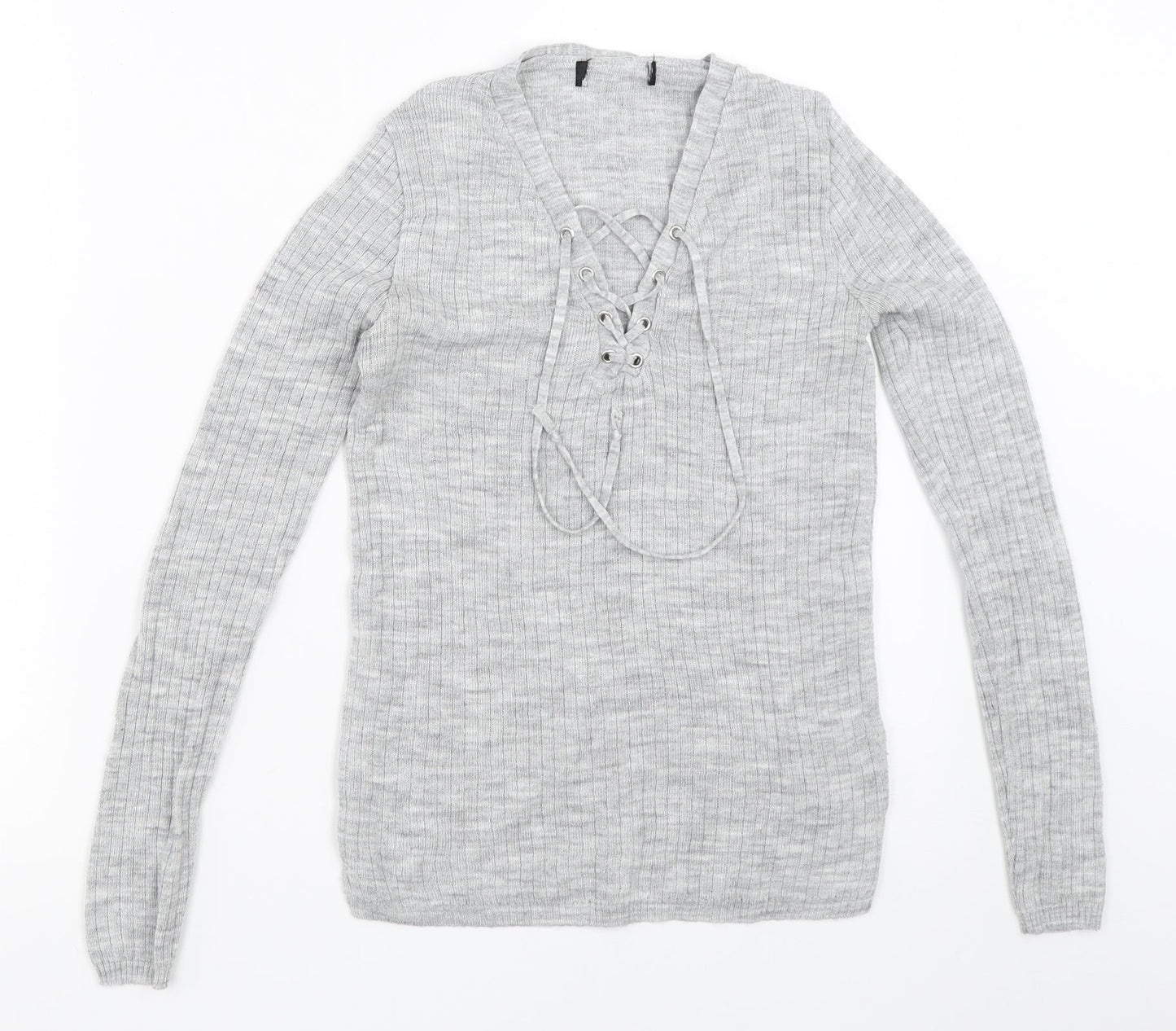 Womens UK Size 8 Atmosphere Grey Pullover Jumper