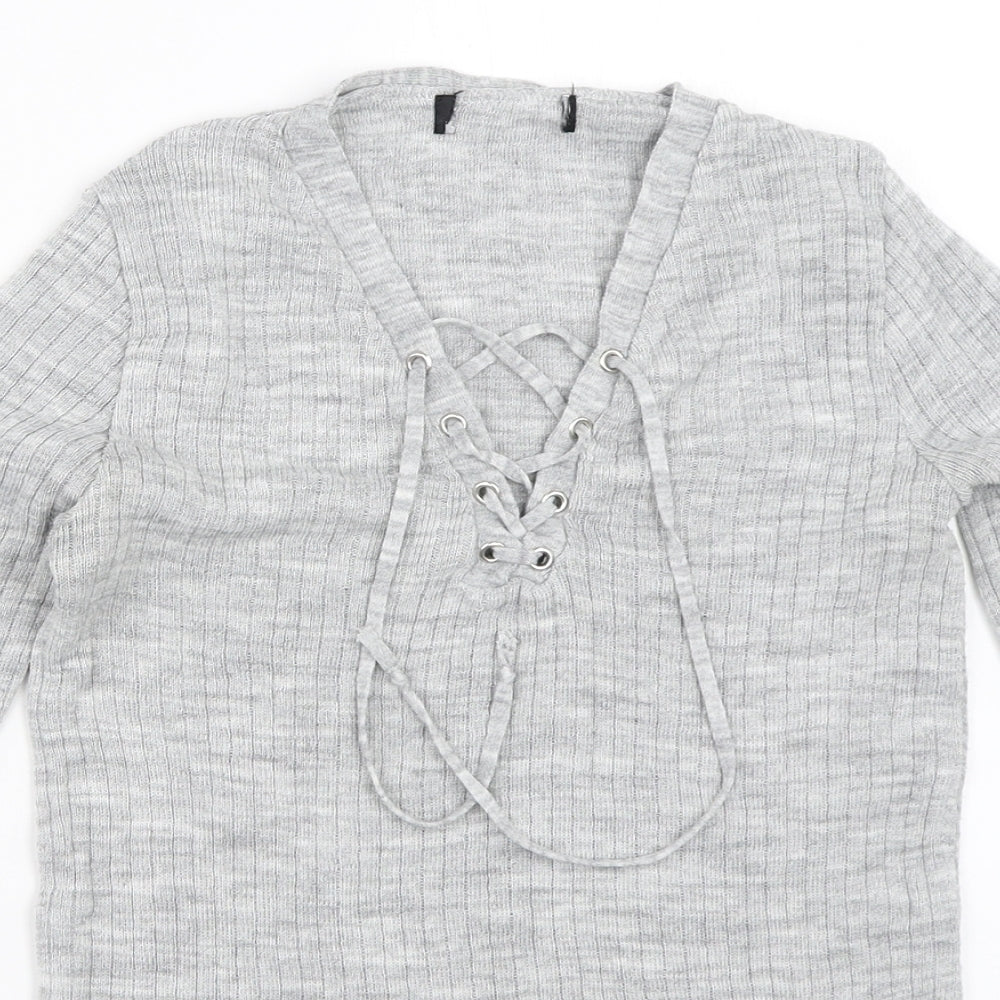 Womens UK Size 8 Atmosphere Grey Pullover Jumper