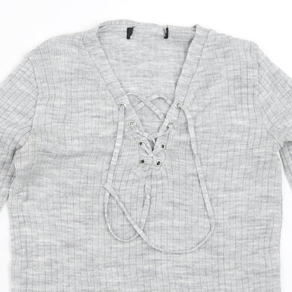 Womens UK Size 8 Atmosphere Grey Pullover Jumper