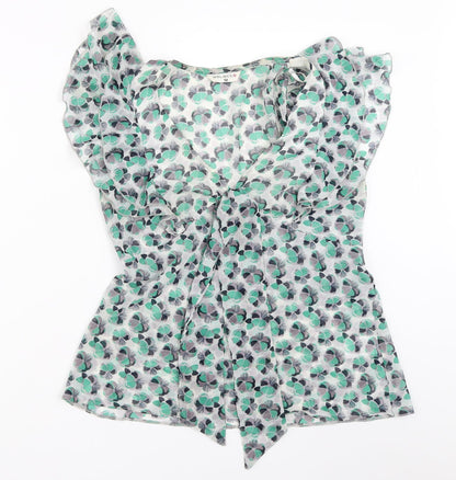 Womens UK Size 12 Select Green Basic Blouse