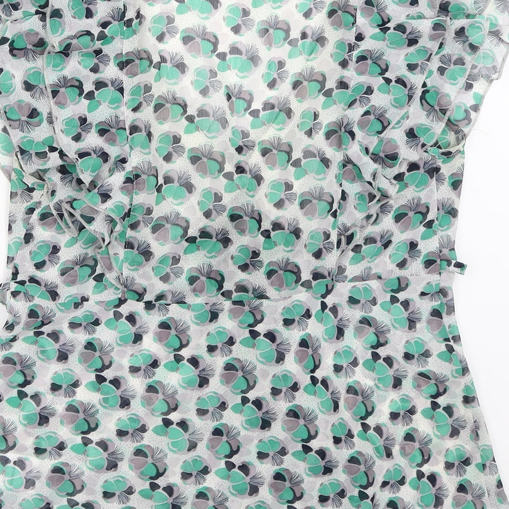 Womens UK Size 12 Select Green Basic Blouse