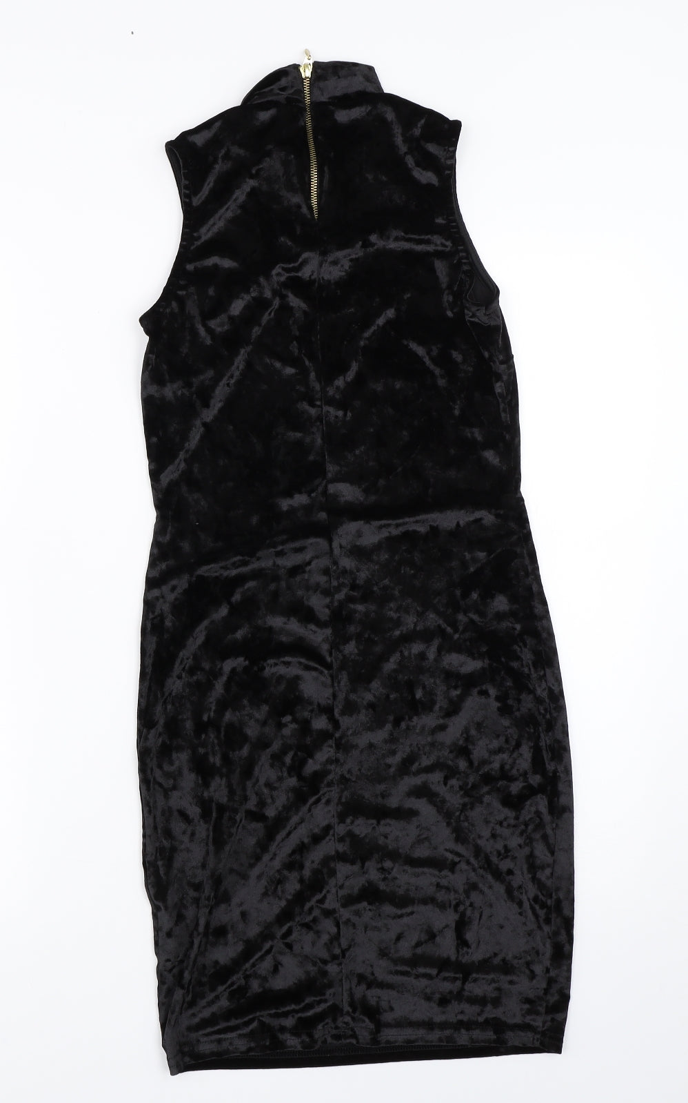 Miss Selfridge Womens Black  Velour Bodycon  Size 8
