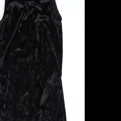 Miss Selfridge Womens Black  Velour Bodycon  Size 8
