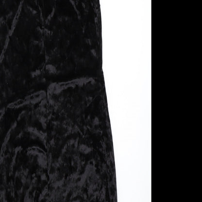 Miss Selfridge Womens Black  Velour Bodycon  Size 8