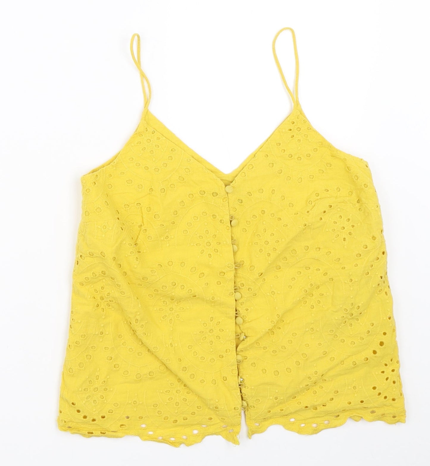 Womens UK Size 6 New Look Yellow Camisole Blouse