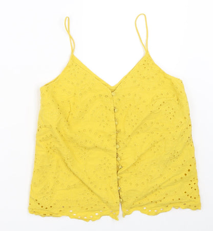 Womens UK Size 6 New Look Yellow Camisole Blouse