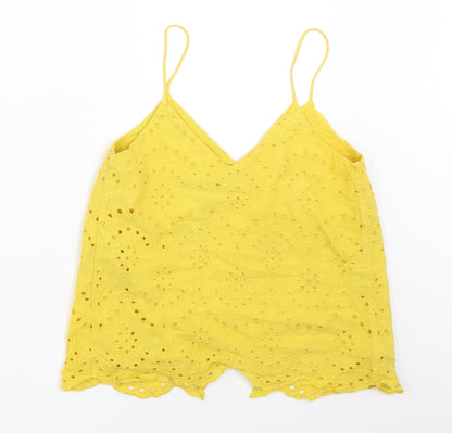 Womens UK Size 6 New Look Yellow Camisole Blouse