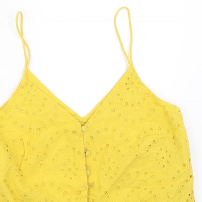 Womens UK Size 6 New Look Yellow Camisole Blouse