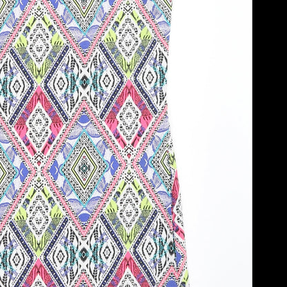 New Look Womens White Geometric  Bodycon  Size 10