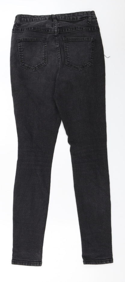 Boohoo Womens Black  Denim Skinny Jeans Size 8 L28 in