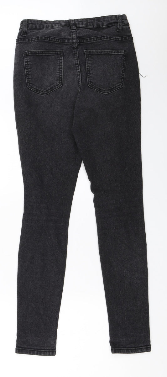 Boohoo Womens Black  Denim Skinny Jeans Size 8 L28 in