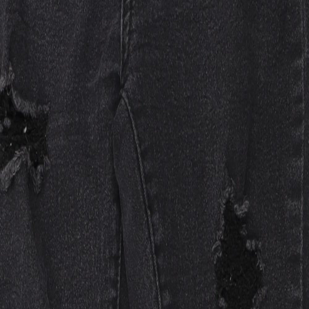 Boohoo Womens Black  Denim Skinny Jeans Size 8 L28 in