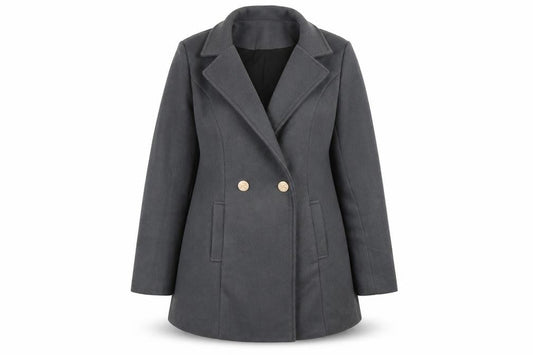 Womens UK Size M SheIn Grey Overcoat