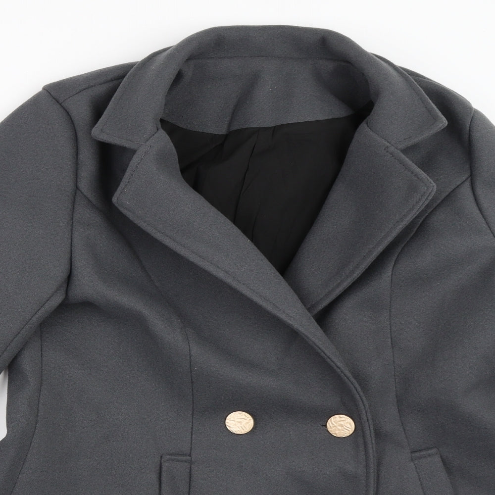 SheIn Womens Grey   Overcoat Coat Size M