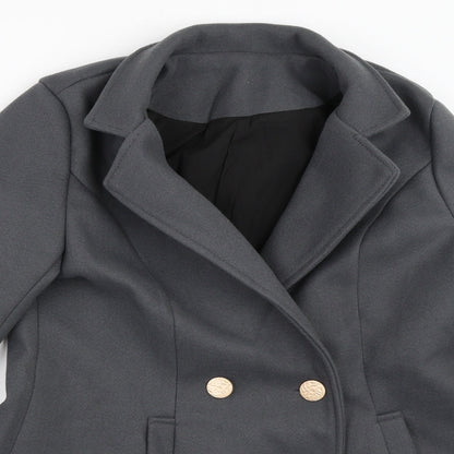 SheIn Womens Grey   Overcoat Coat Size M