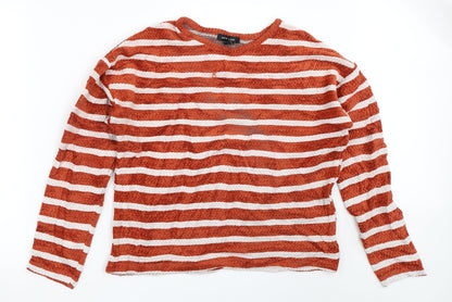Womens UK Size M New Look Orange Pullover Jumper
