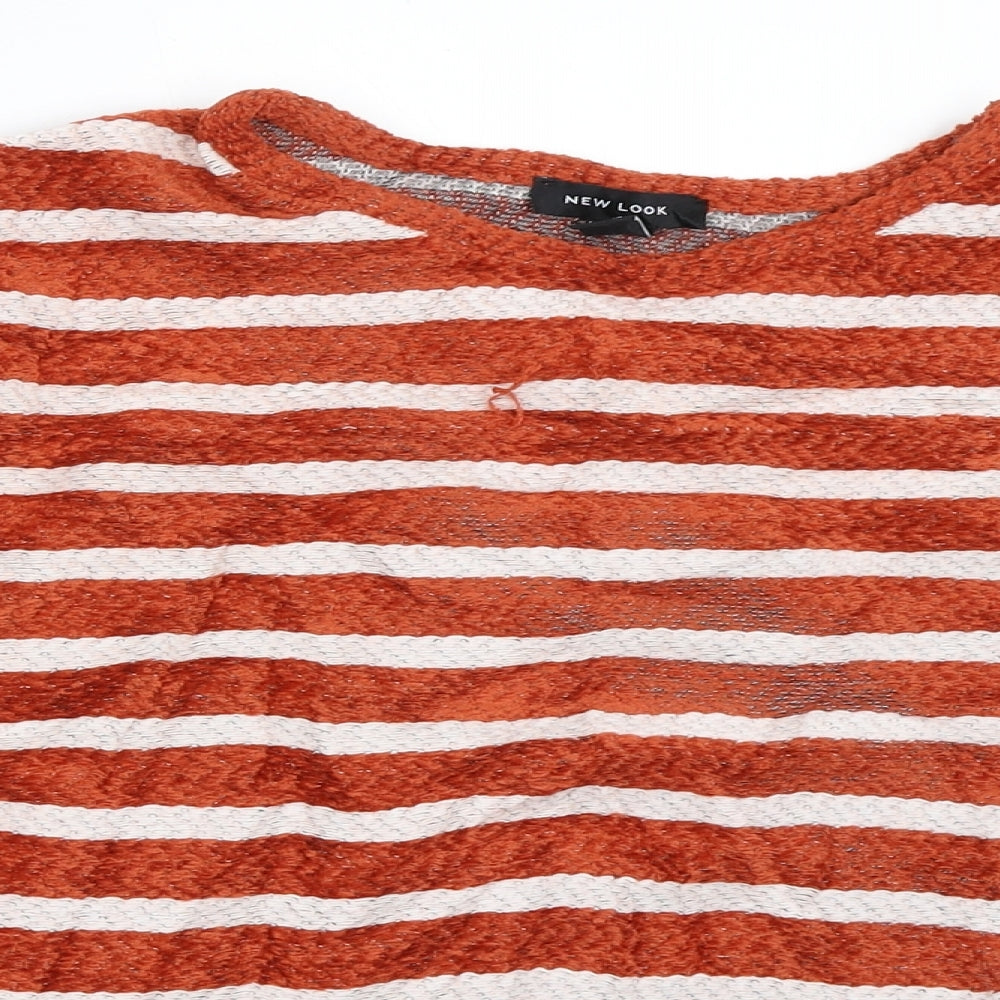 Womens UK Size M New Look Orange Pullover Jumper