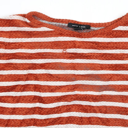 Womens UK Size M New Look Orange Pullover Jumper