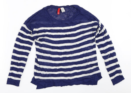 Womens UK Size XS H&M Blue Pullover Jumper