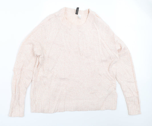 H&M Womens Pink   Pullover Jumper Size M