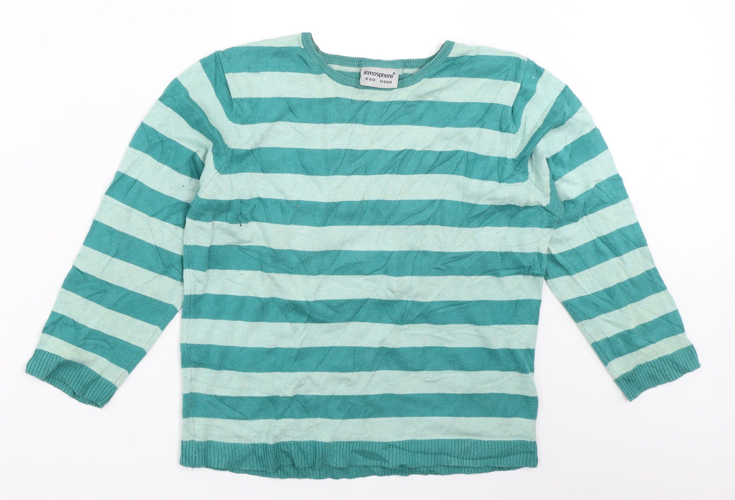 Womens UK Size 12 Atmosphere Green Pullover Jumper