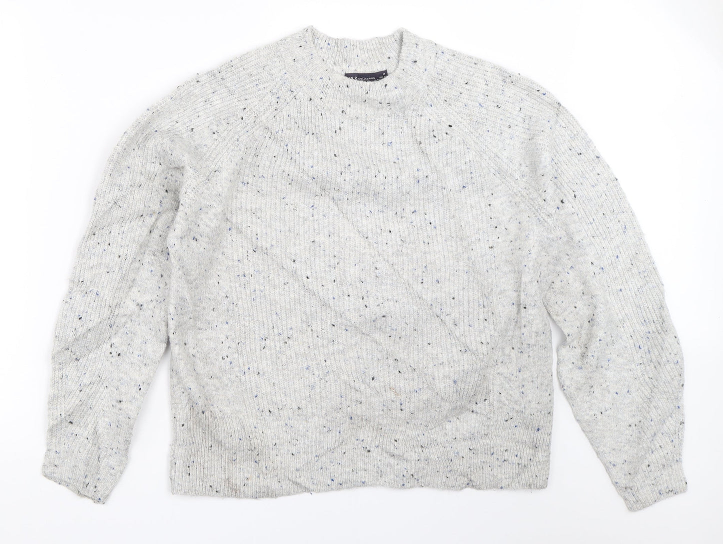 Womens UK Size M Marks and Spencer Grey Pullover Jumper