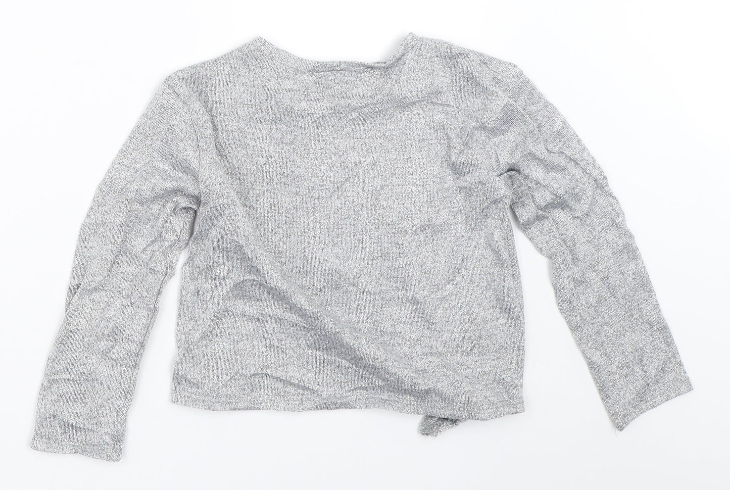 Matalan Girls Silver   Pullover Jumper Size 7 Years