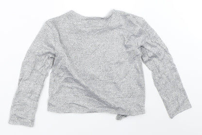 Matalan Girls Silver   Pullover Jumper Size 7 Years