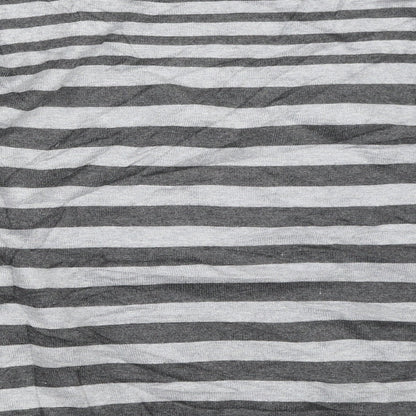 BHS Womens Grey Striped  Pullover Jumper Size 16