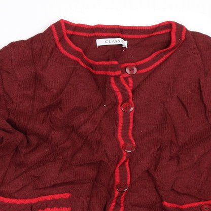 Womens UK Size 14 Marks and Spencer Red Cardigan Jumper