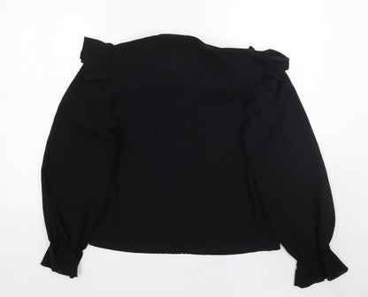 SheIn Womens Black   Basic Button-Up Size M