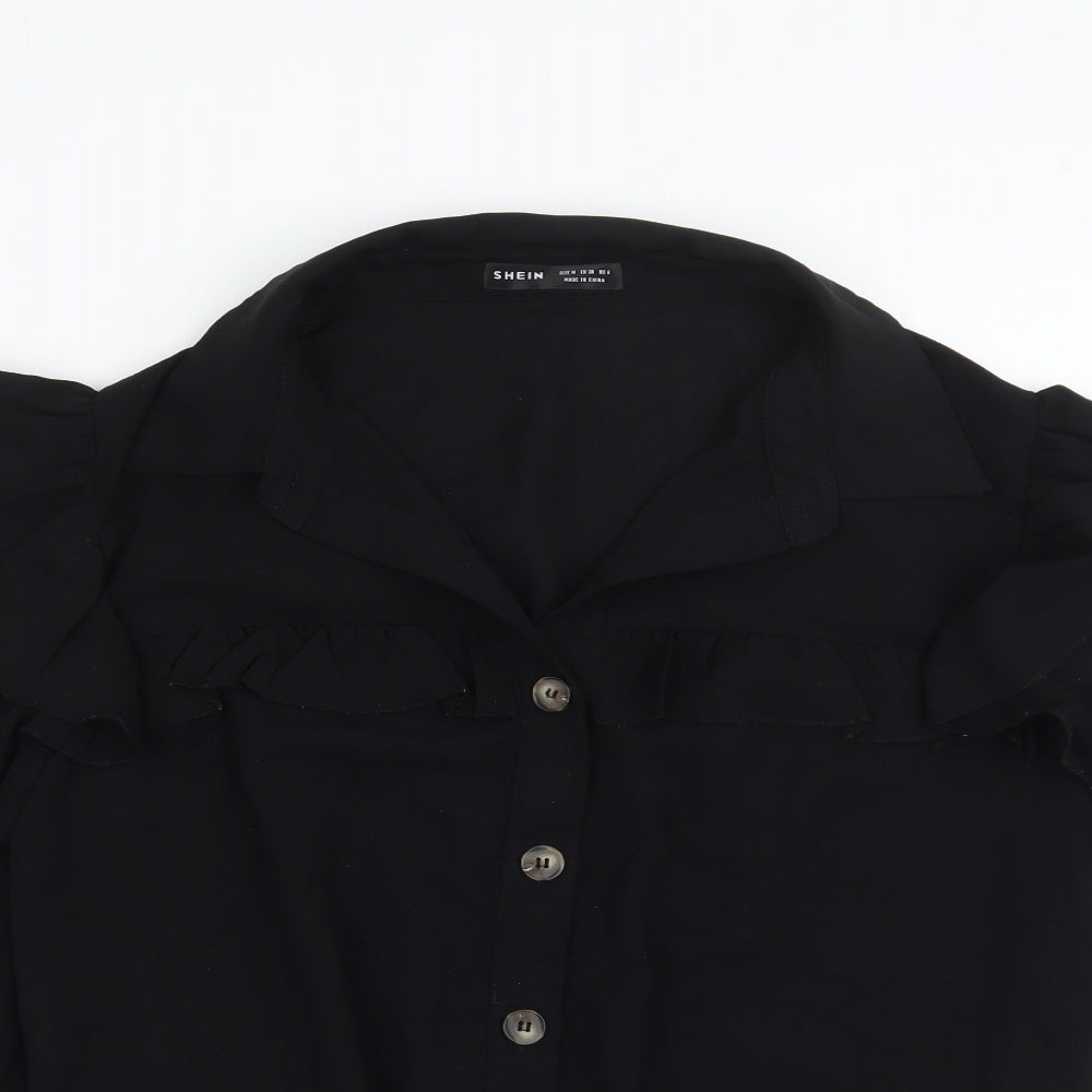 SheIn Womens Black   Basic Button-Up Size M