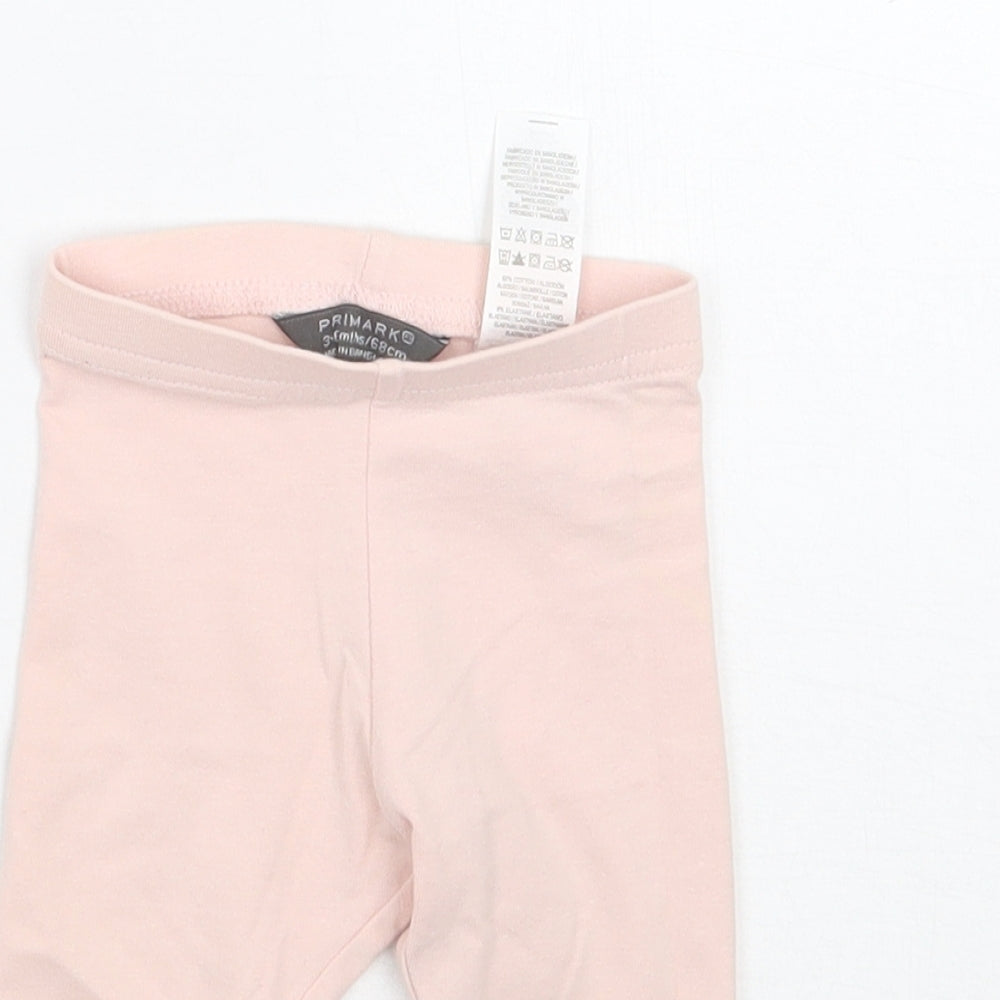Primark Girls Pink   Capri Leggings Size 3-6 Months