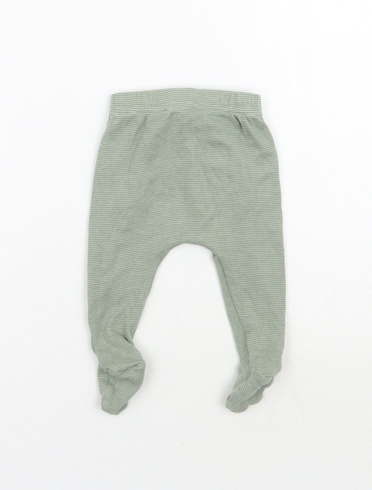 George Boys Green Striped  Sweatpants Trousers Size 0-3 Months