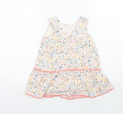 TU Girls Ivory Floral  A-Line  Size 4-5 Years