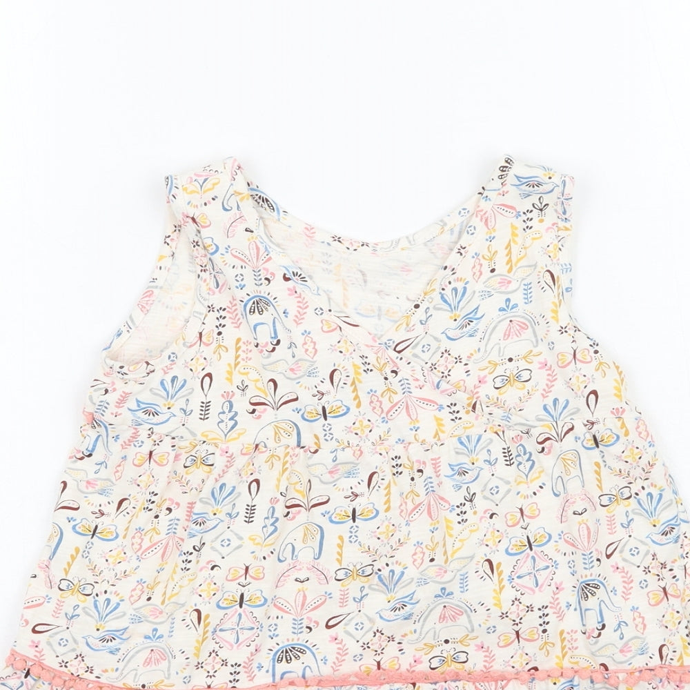 TU Girls Ivory Floral  A-Line  Size 4-5 Years