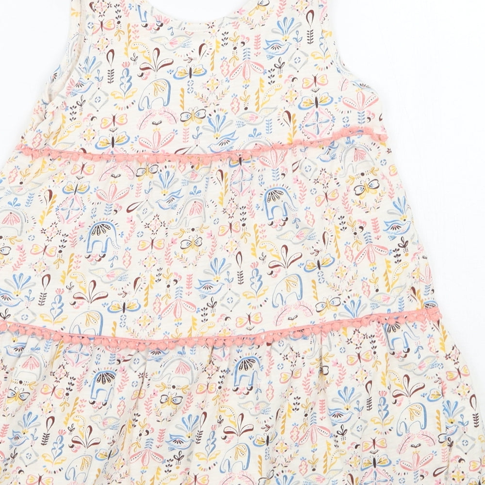 TU Girls Ivory Floral  A-Line  Size 4-5 Years