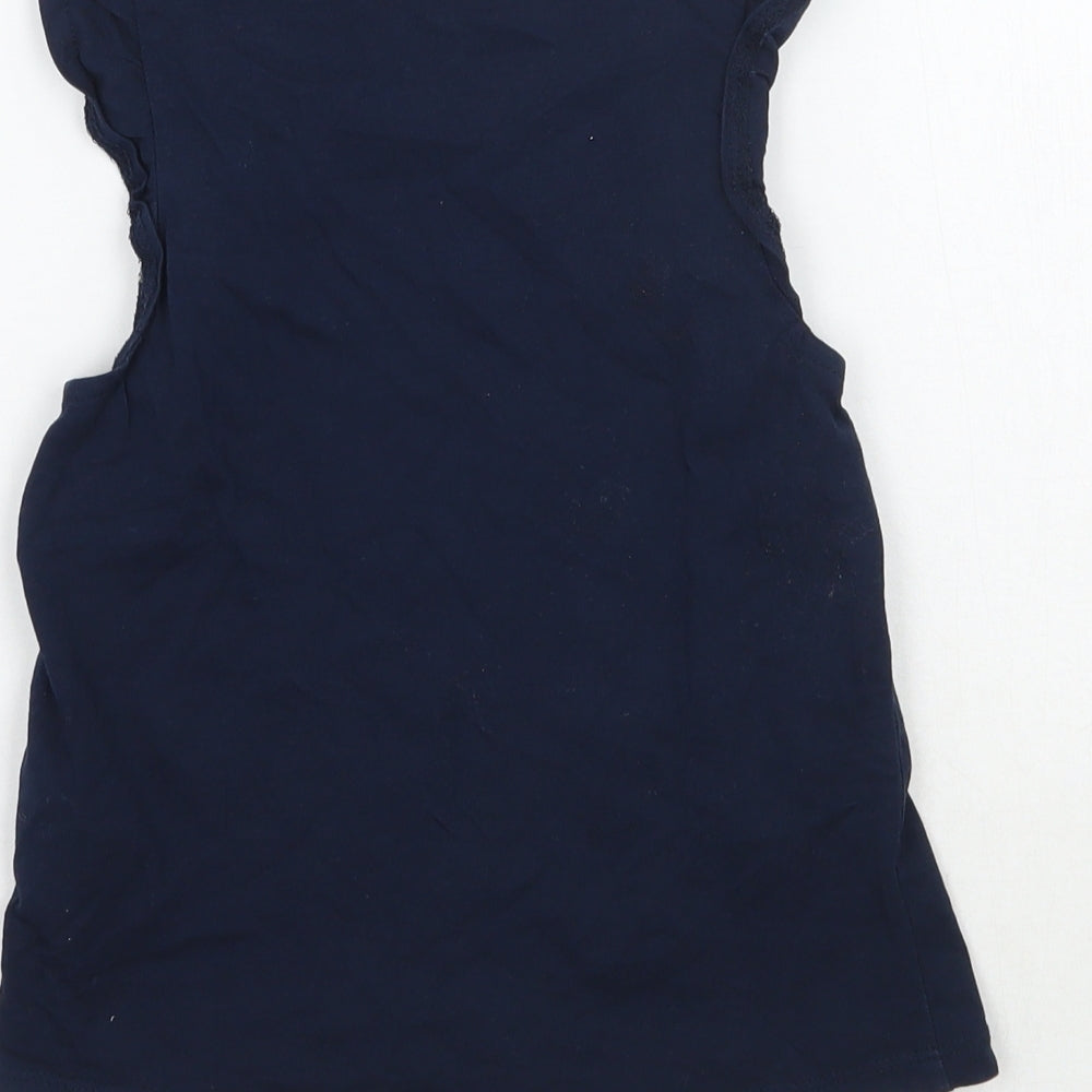H&M Girls Blue   Basic Tank