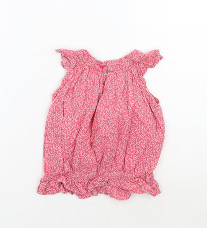 Fagottino Girls Pink Floral  Basic Tank Size 18-24 Months