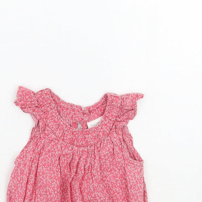Fagottino Girls Pink Floral  Basic Tank Size 18-24 Months